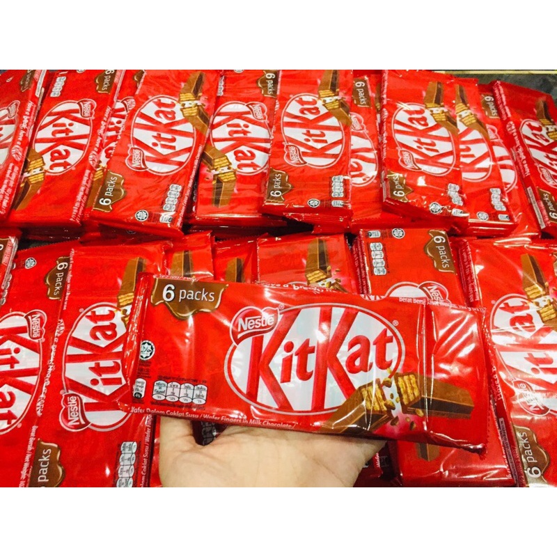 Bánh Xốp Phủ Socola Kitkat Nestle 102g (6 Thanh)