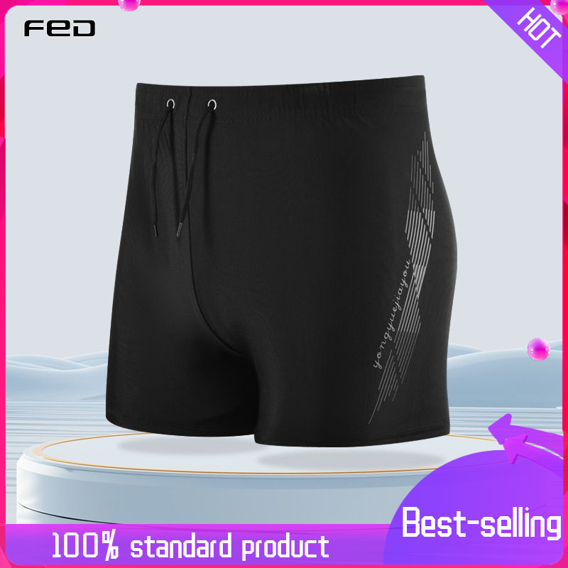 FED Men's Swimming Trunks, plus Size Loose Professional Quick-Drying Boxer Beach Pants