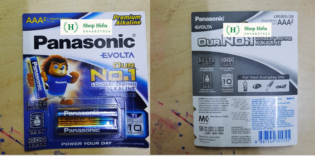 Hộ 12 vỉ Pin AAA Kiềm Evolta Panasonic LR03EG/2B vỉ 2 viên (Hàng Chính Hãng)