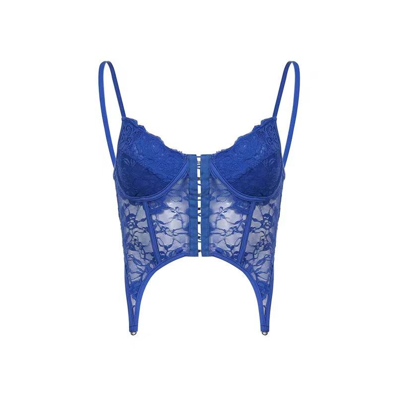 Camisole Women's Vest Cross Backless Lace Hottie Slim Inner Irregular Shaping Corset