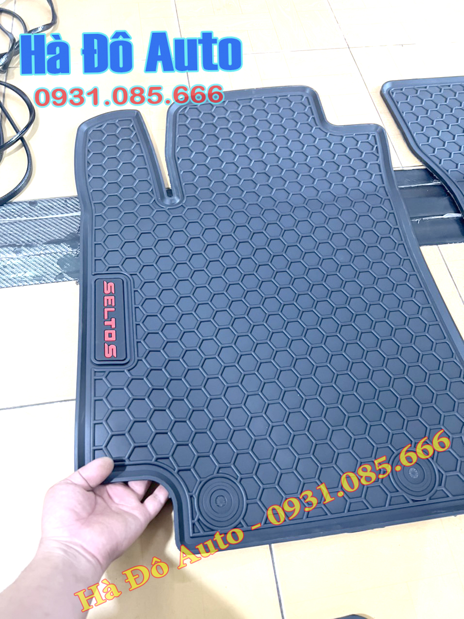 Lót Sàn Kia Seltos Mẫu Cao Su Vân Tổ Ong - Thảm Lót Sàn Cao Su Kia Seltos