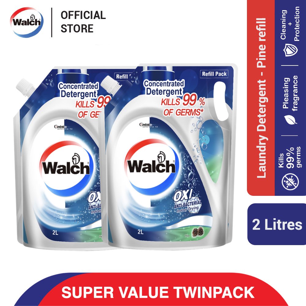 [TWIN PACK] Walch 2000ml Antibacterial Laundry Detergent Refill | Lazada