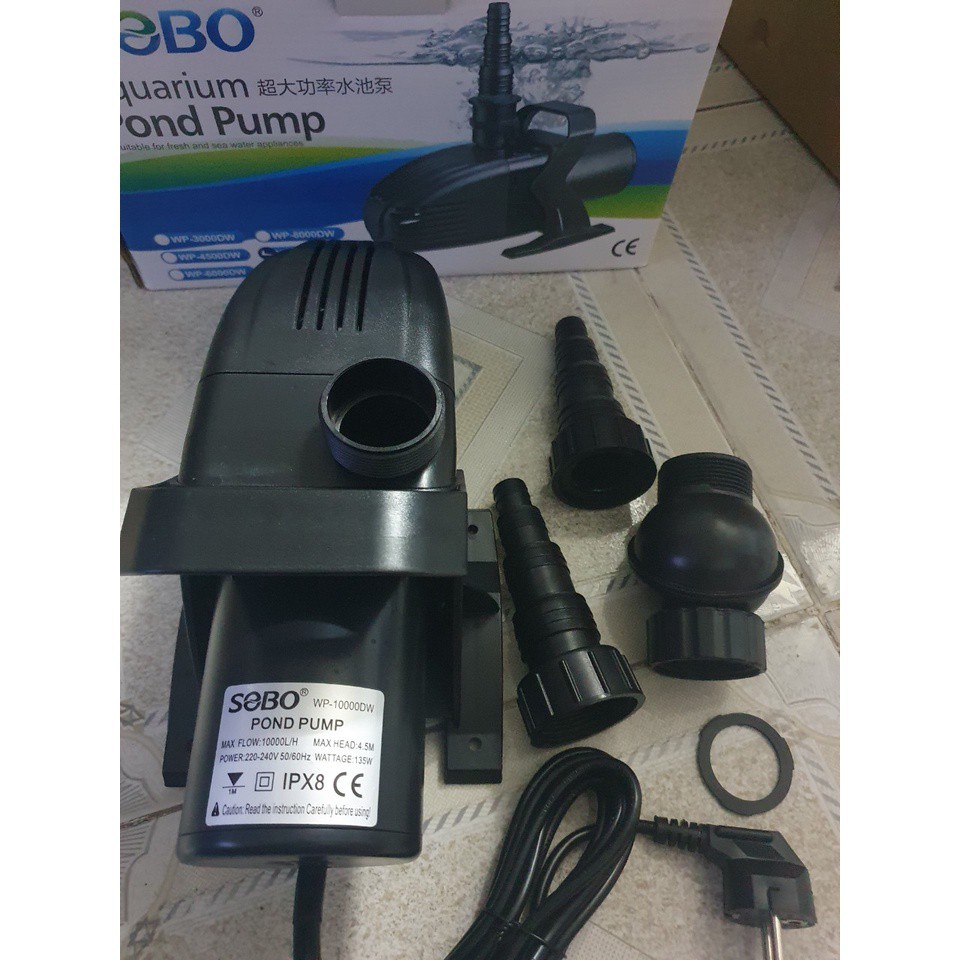 Máy Bơm Nước Đẩy Sobo WP-10000DW (135W - 10000L/H-4.5M) - Bơm Cho Hồ Cá Koi