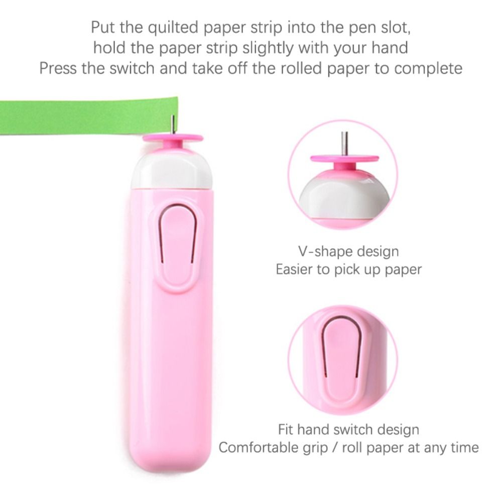 Handmade Roll Paper Electric Origami Paper Quilling Tool DIY Electric Origami Paper School Machine Craft Gift Hand Tool Plastic Paper Quilling Tool Creation Craft.