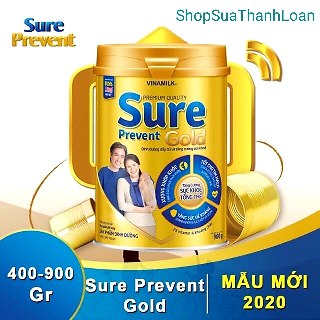 (HSD T1-2028) SỮA BỘT VINAMILK SURE PREVENT GOLD 400G.