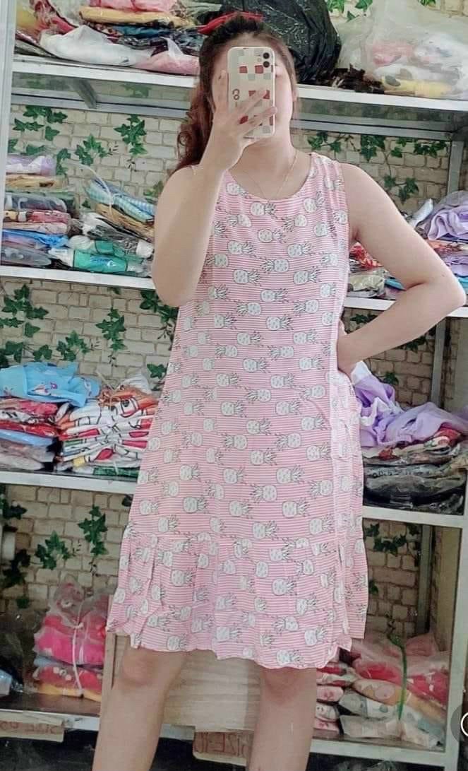 ĐẦM NỮ MẶC NHÀ - VẢI LỤA HÀN CAO CẤP - FREESIZE DƯỚI 57KG
