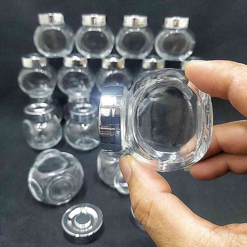 Tiny pot 50ml – Flat Ground shape – Lean design - combo 12 pots