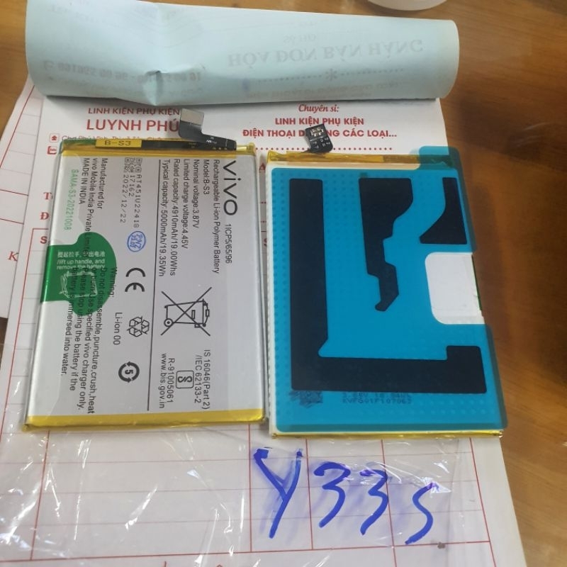 Pin vivo y33s b s3 b s2 zin bao test