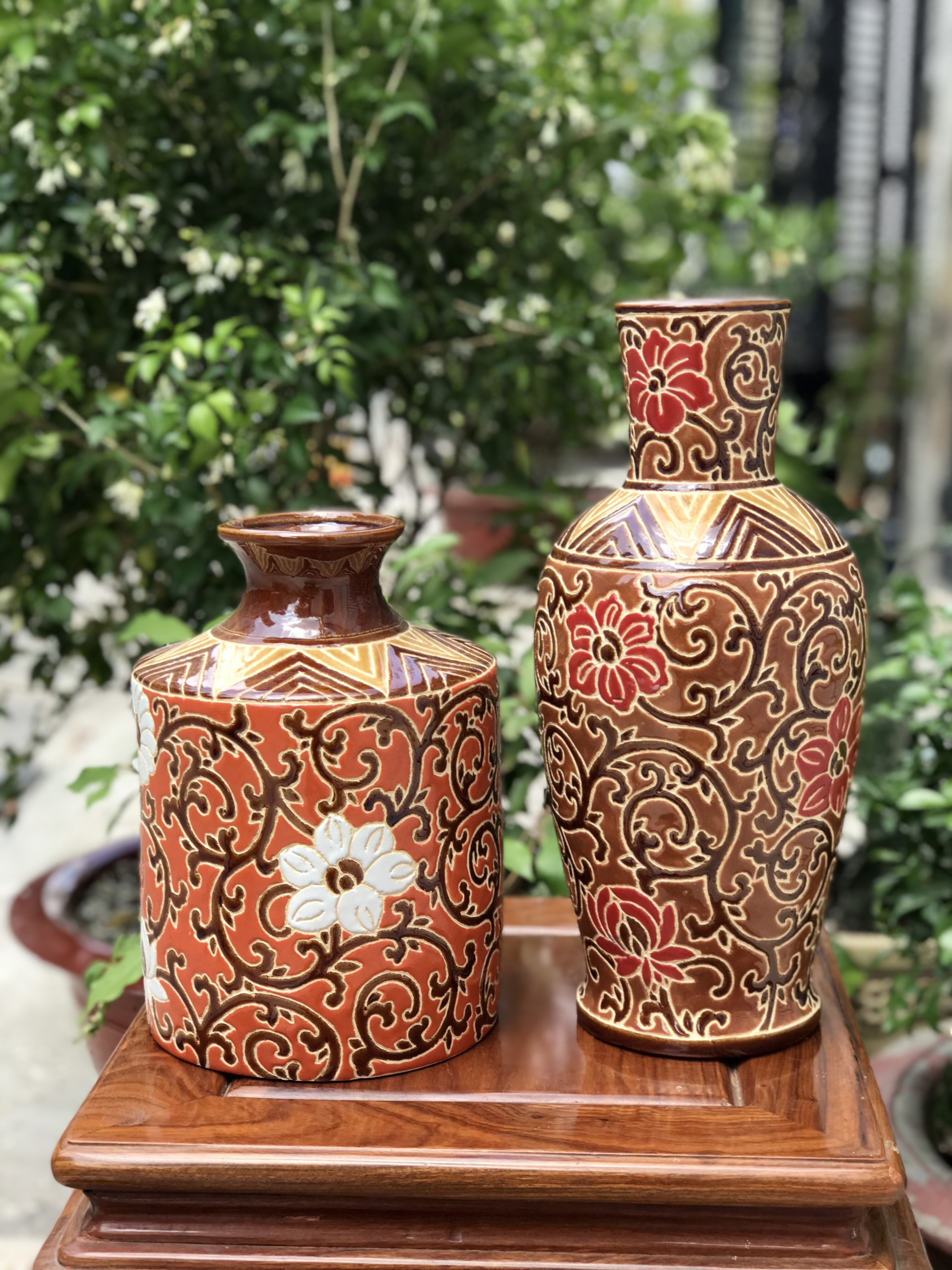 Bình hoa dây lá cam HN gốm sứ Nam bộ
