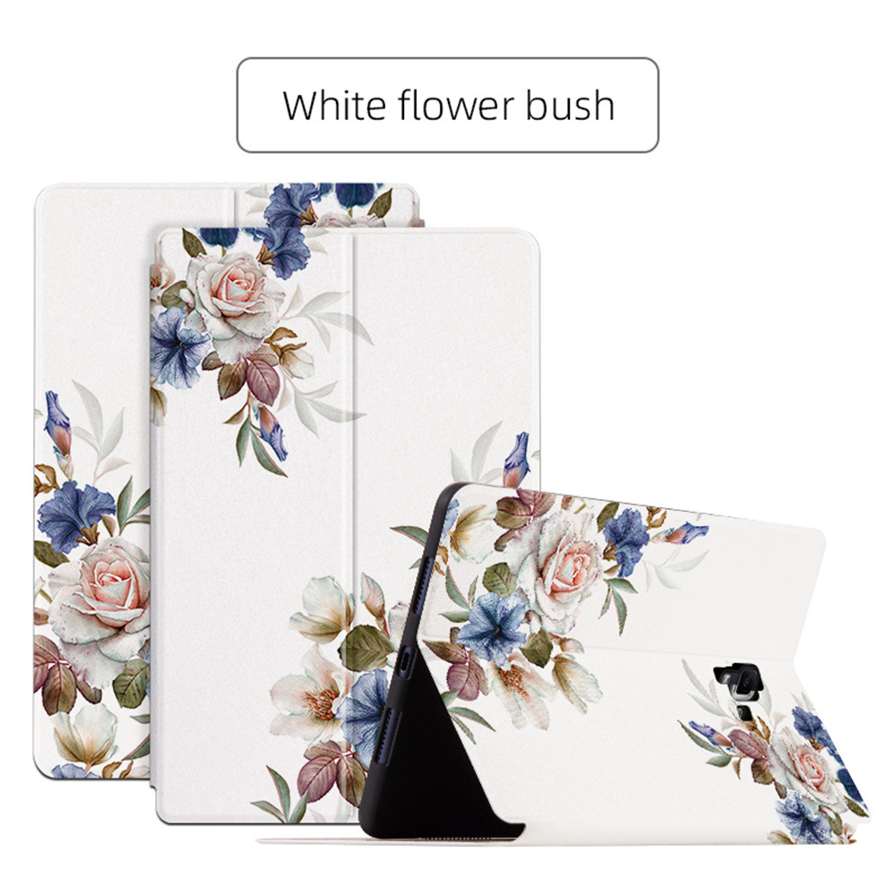 For samsung galaxy tab a/a6 10.1" 2016 sm-t580 t585 t587 tab a6 10.1"with s pen sm-p580 p585y kids tablet flower pattern flip leather case cute shockproof tpu cover