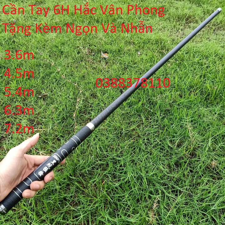 Cần câu tay 6h hắc vân phong, tặng kèm ngọn và nhẫn