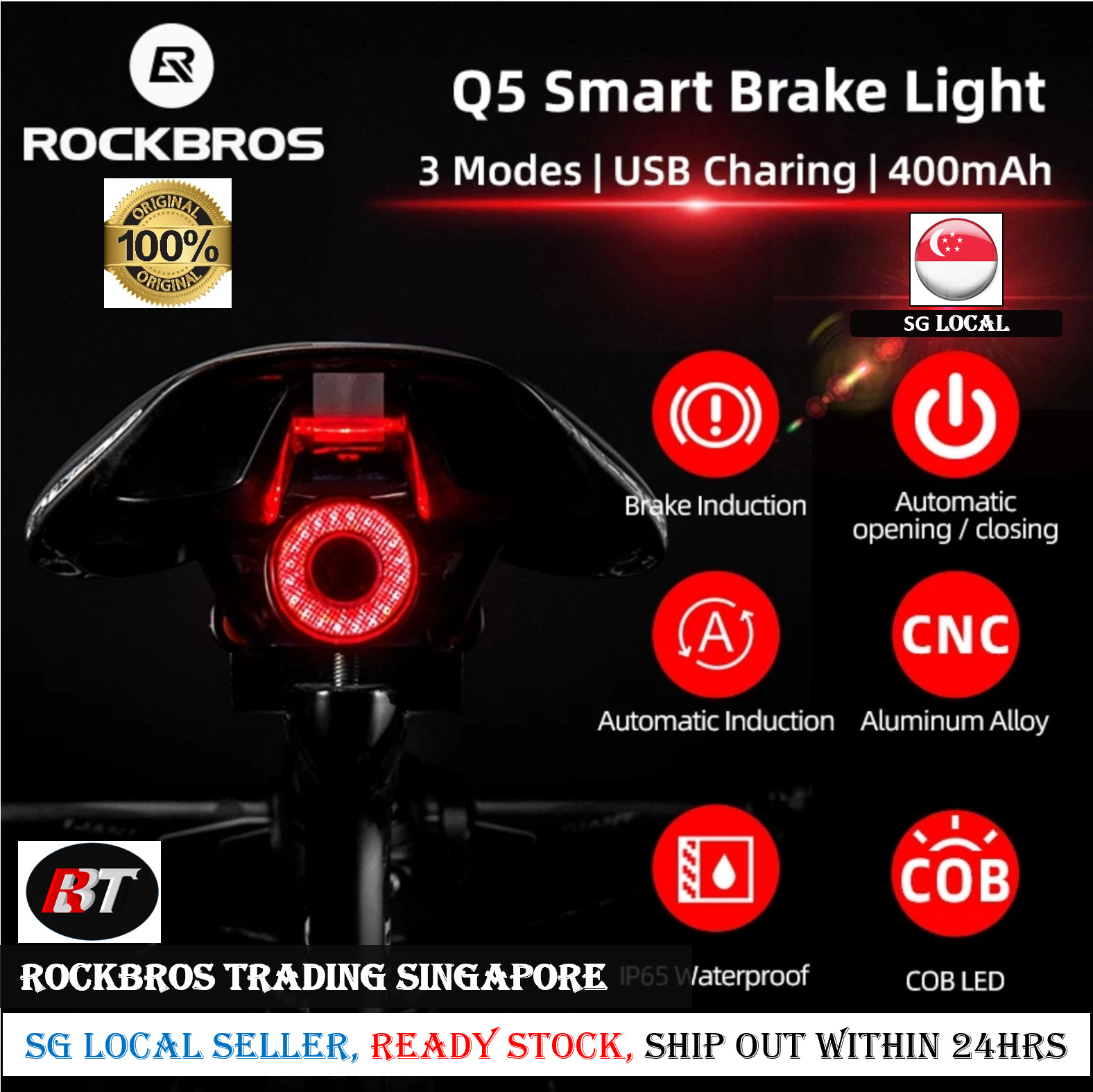 rockbros brake light