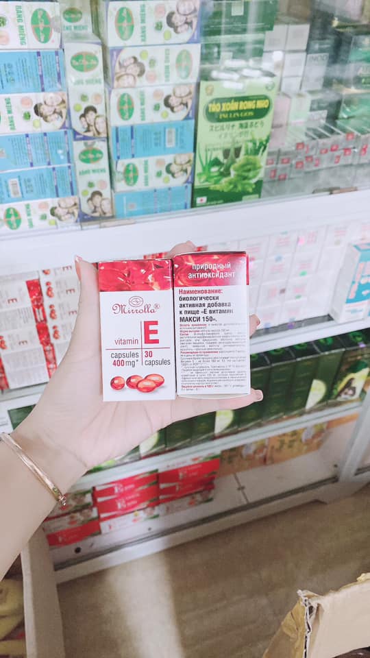 Vitamin E Đỏ Mirrolla nga 400mg hộp 30 viên
