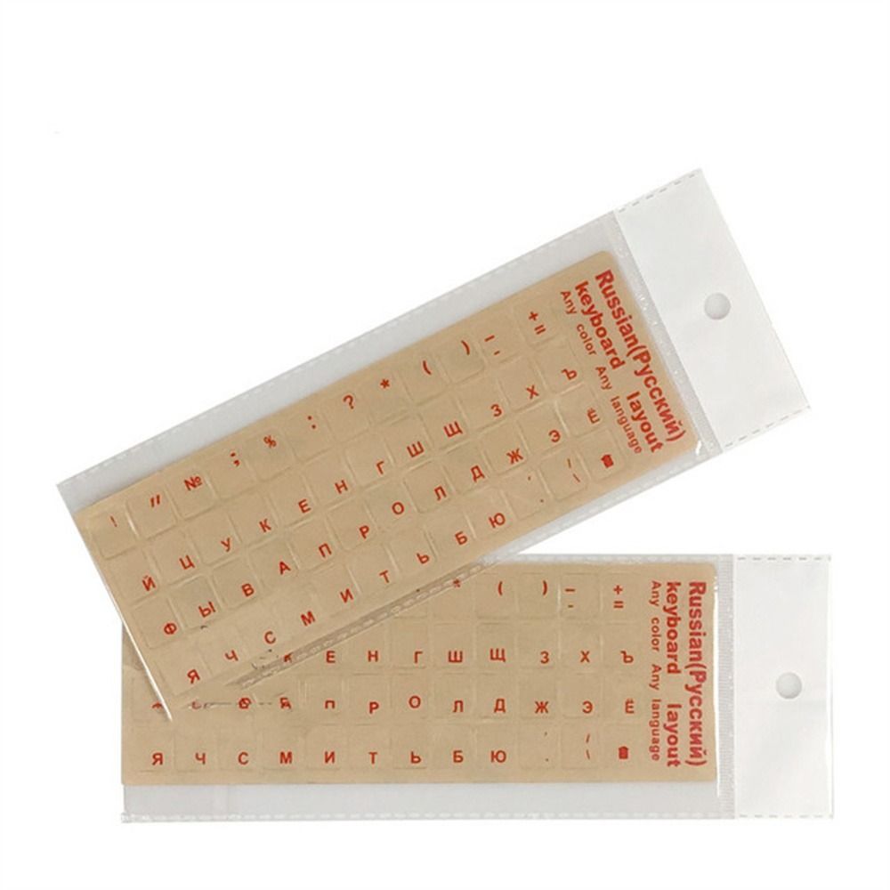 Transparent Notebook Russian Film Hebrew English Keyboard Letter Sticker Keyboard Stickers Computer Keyboard Cover Language Alphabet Sticker. 