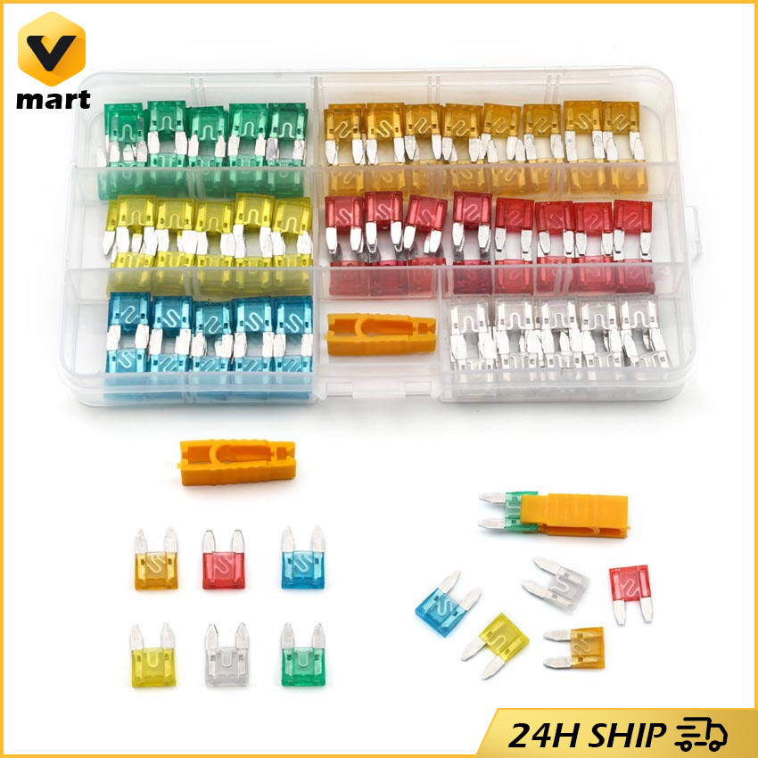 Aaiwa 120-Piece Mini Blade Fuse Assortment Kit For Cars & Trucks – 2A To 35A