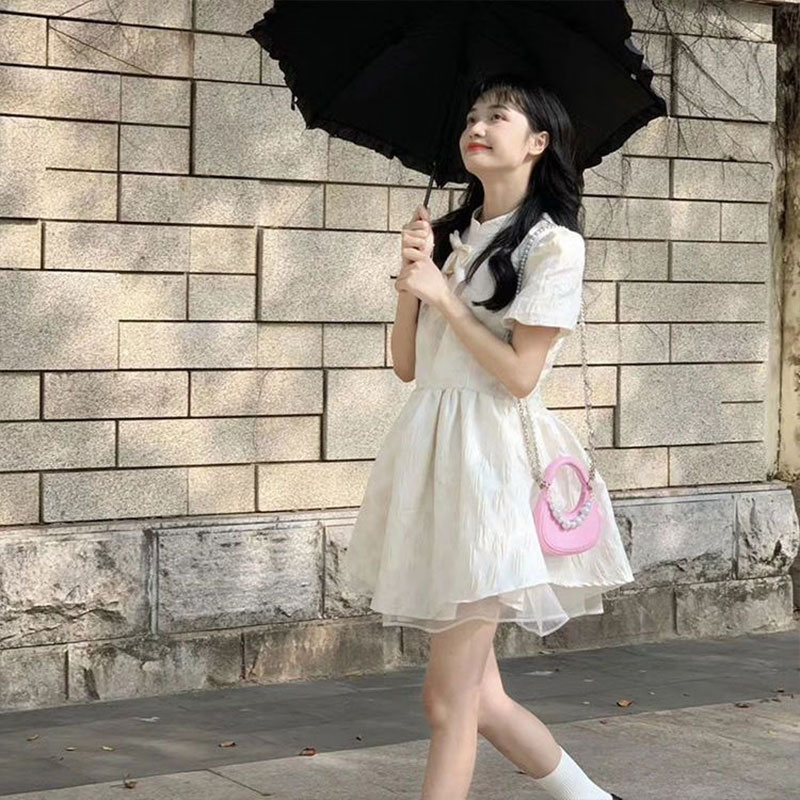 Váy xòe công chúa nữ Đầm trắng Nick