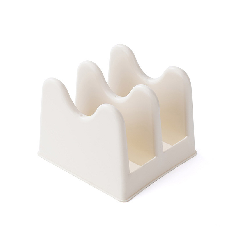 Pot holder kitchen storage artifact pot holder table top chopping block with drain tray multifunctional storage rack