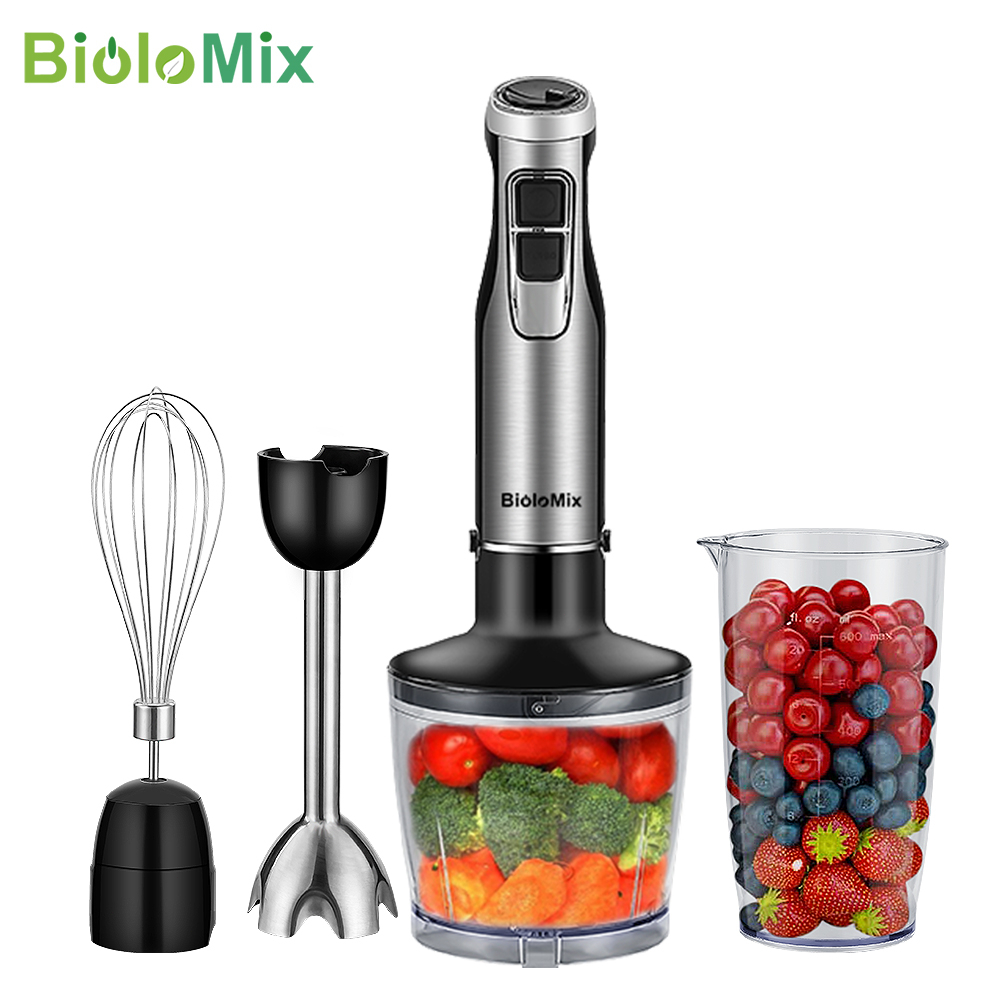 ELEKCHEF 5 in 1 Multifunctional 1200W Electric Hand Stick Blender Immersion  Handheld Mixer Food Processor Chopper Beater Frother