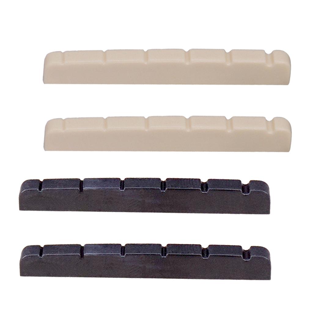 BNGUITAR Finest 2 Pieces Slotted Electric Guitar Nuts DIY Musical