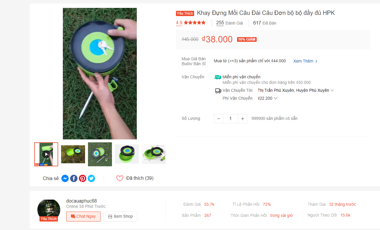 Khay Đựng Mồi Câu Đài Câu Đơn Hpk
