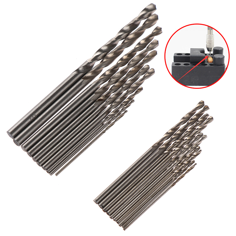 LVDUN 10Pcs/Box Mini Drill HSS Bit 0.8mm-3.0mm Straight Shank PCB Twist Drill Bits Set