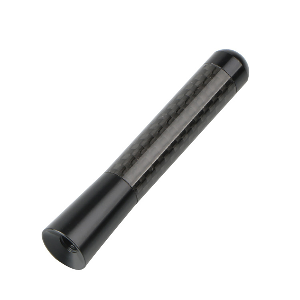Car Roof Antenna Aluminum Enhanced Signal 1.4" Carbon Fiber Screw Metal 3.5cm Short Stubby Mast Car Accessories Exterior