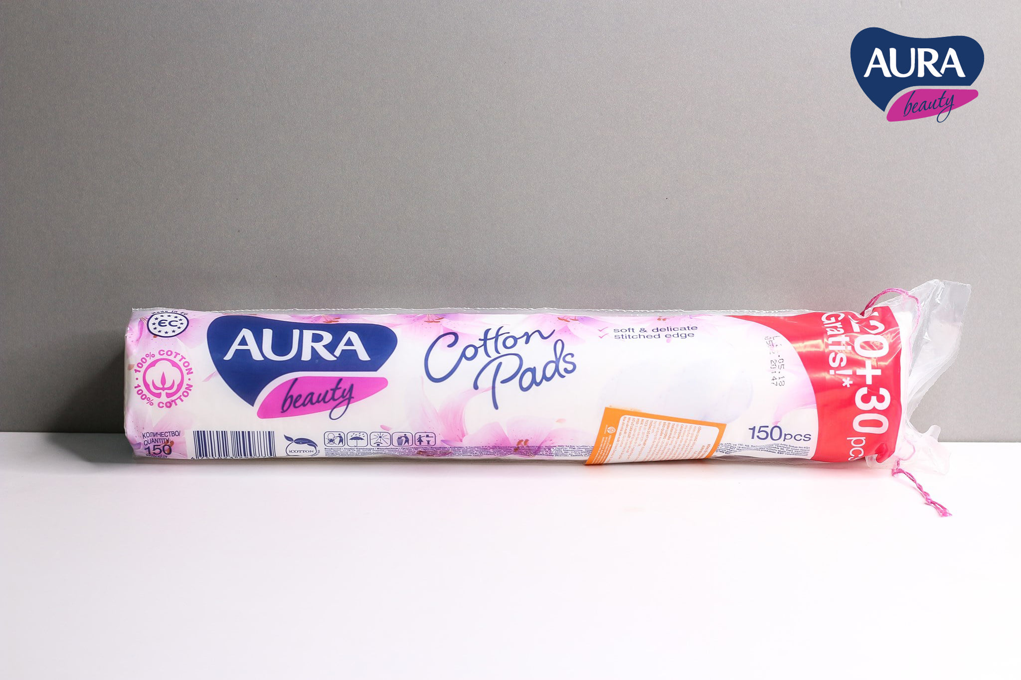 Combo 3 Bông tẩy trang Aura 150 miếng