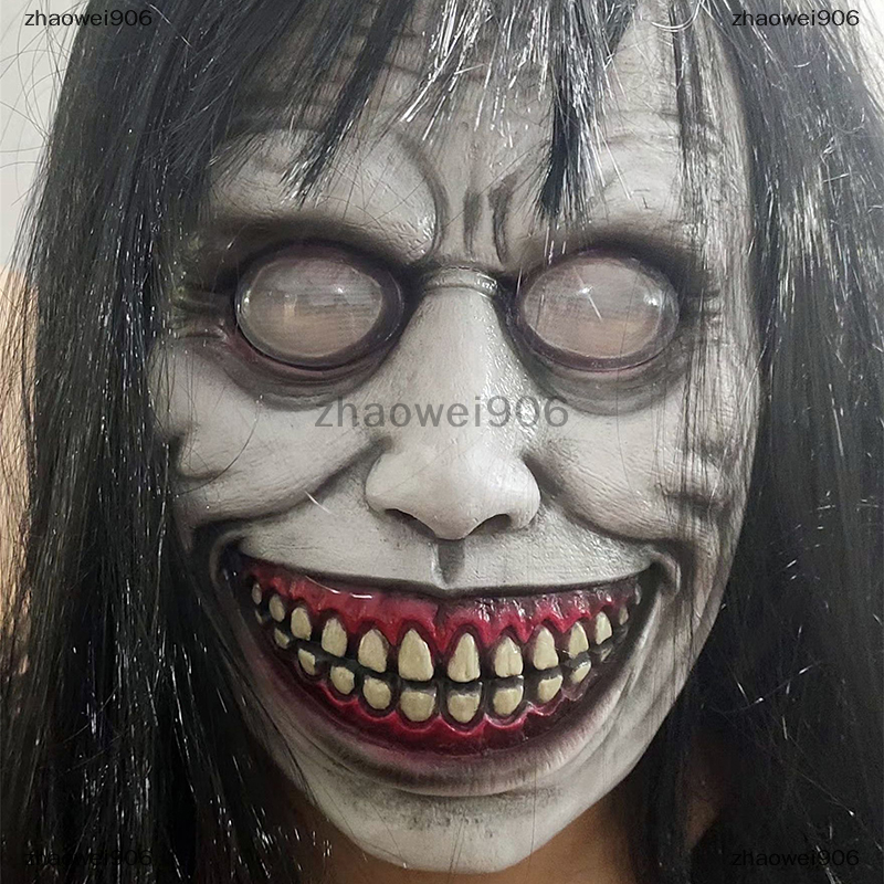 Zhaowei Kinh dị các exorcist mỉm cười Khuôn Mặt Quỷ Mặt nạ cosplay ác đáng sợ ma sọ nhựa Mặt nạ Halloween lễ hội bên trang phục Prop