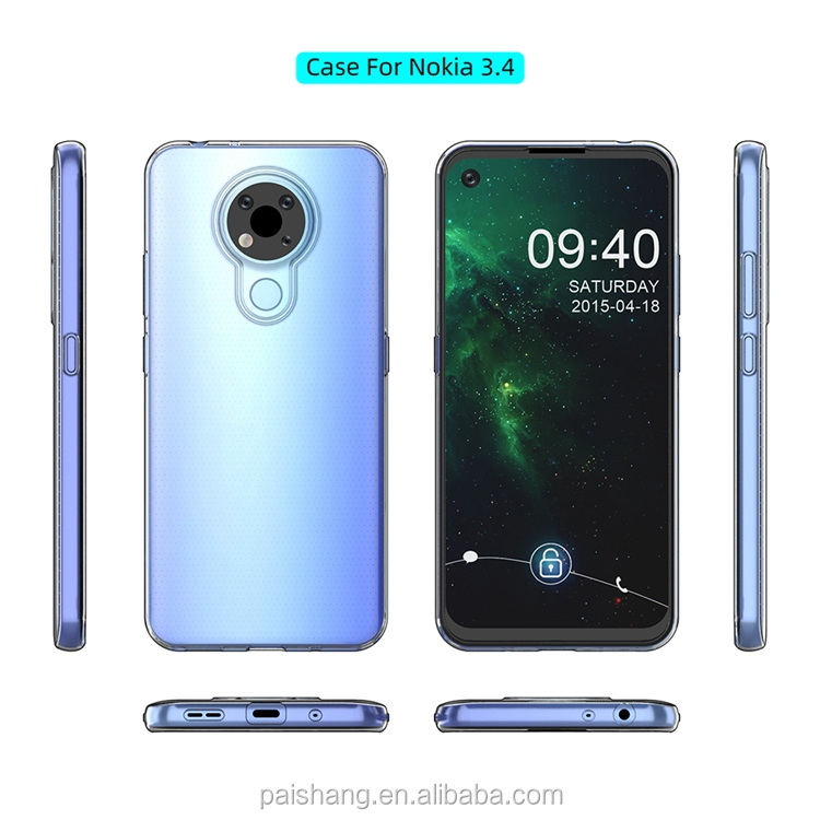 Ốp dẻo trong suốt cho Nokia 3.4 (Hàng loại A)
