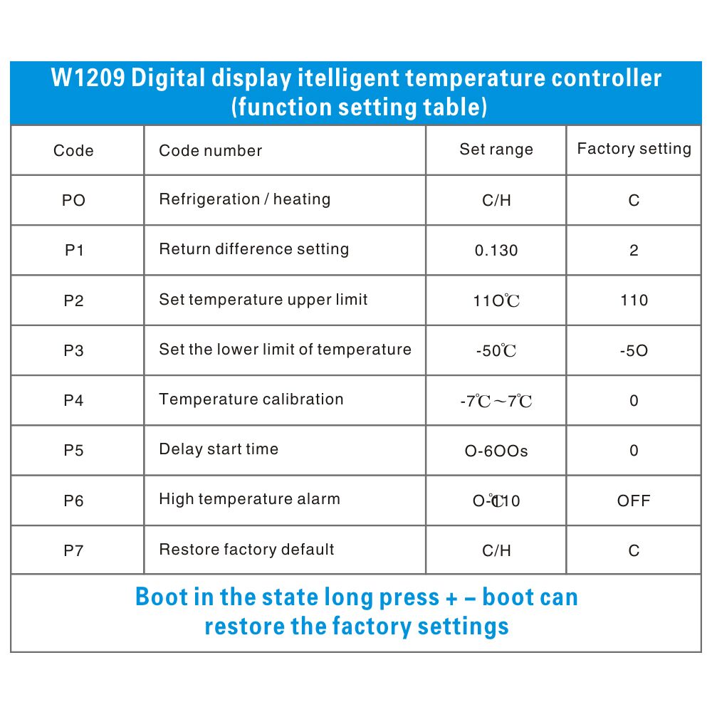 Dc 12v W1209 Digital Cool/heat Temp Thermostat Temperature Controller ...