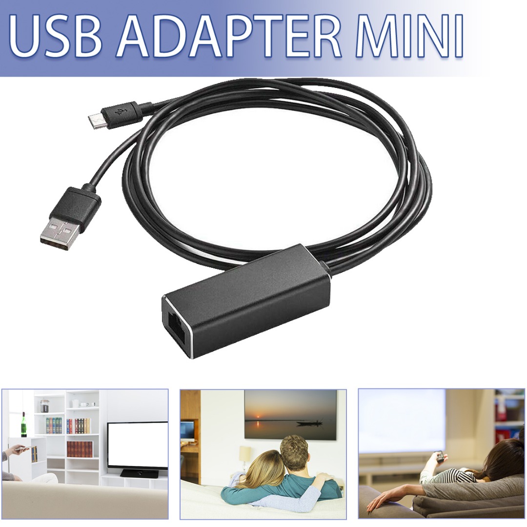 BOKALI NEW 1PC Ethernet LAN USB Adapter Micro USB to RJ45 for Amazon Fire Stick Chromecast Durable