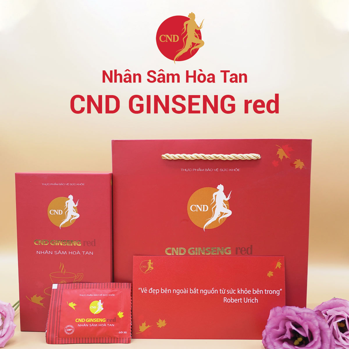 Nhân Sâm Hòa Tan CND GINSENG red - Hộp 30 gói