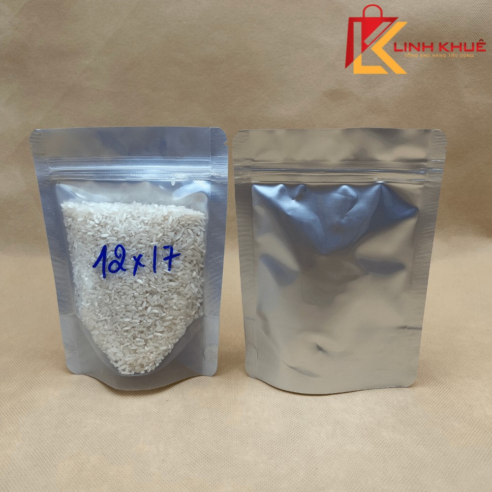 10 Túi Zip Bạc Đựng 100gr Bột