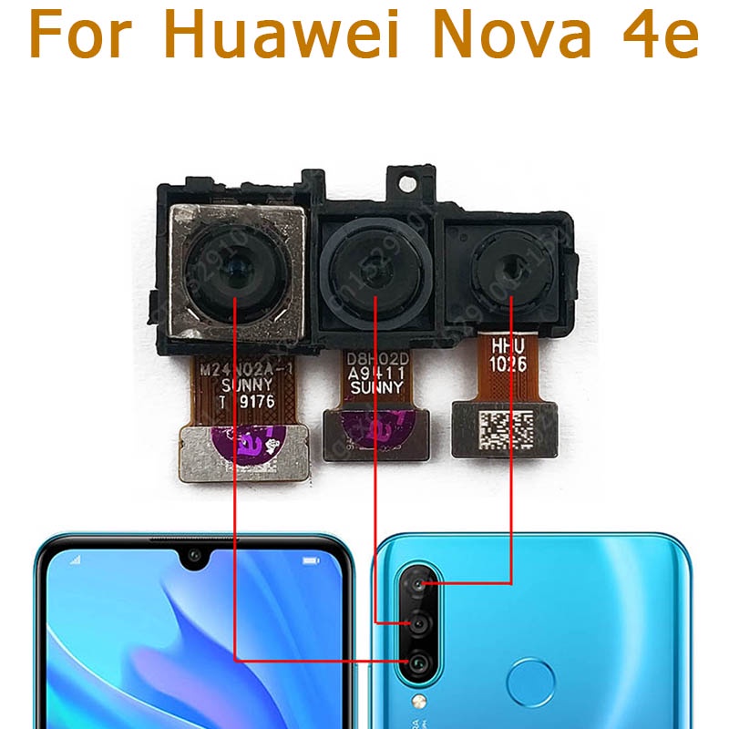 Cho Huawei Nova 3 3i 3E 4E ban đầu phía trước phía sau xem camera phía sau chính phải đối mặt với phía trước mô-đun máy ảnh Flex thay thế phụ tùng