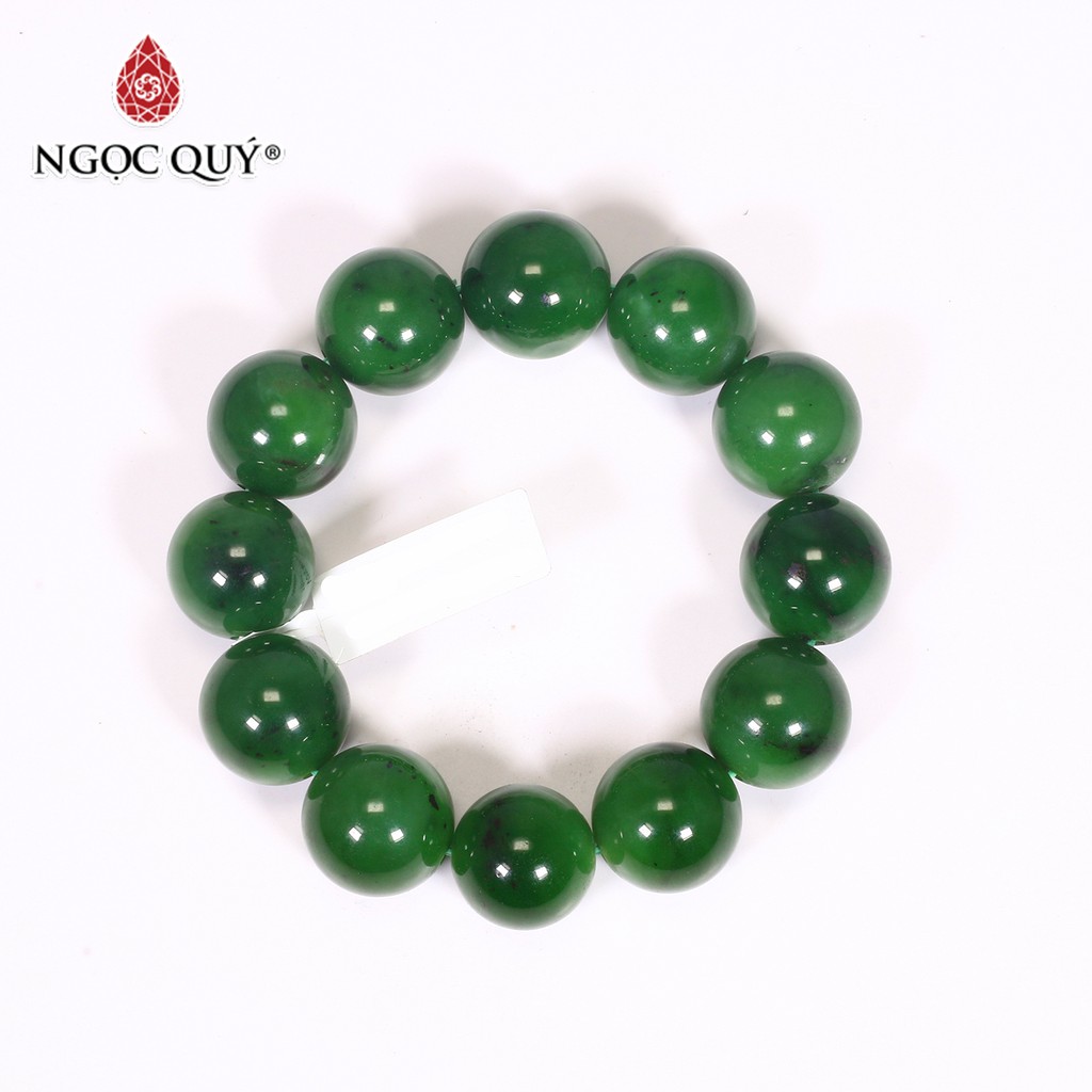 Vòng tay đá ngọc bích thiên nhiên nephrite mệnh hỏa, mộc - ngọc quý