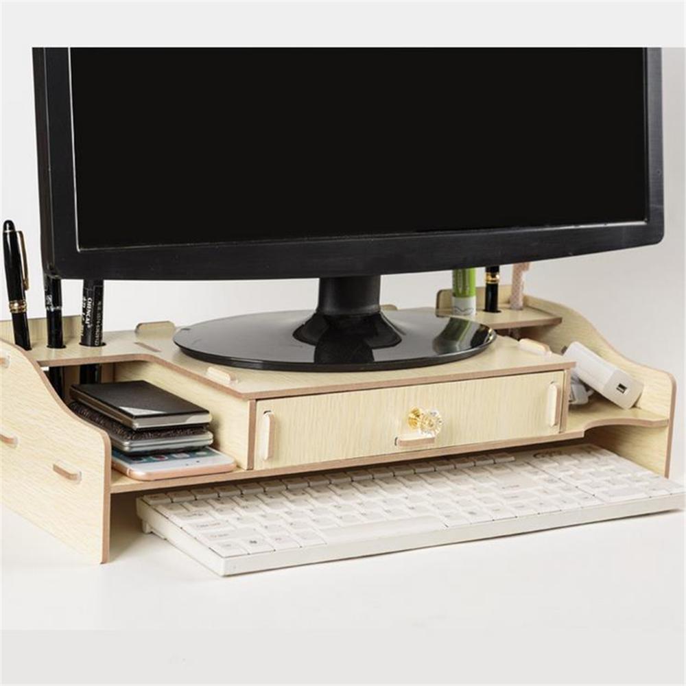 【New arrival】48X20X12cm Wooden Monitor Shelf Plinth Strong Laptop Stand ...