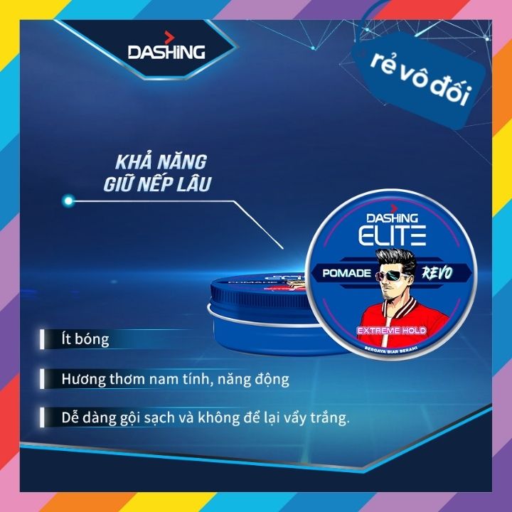 Sáp vuốt tóc Dashing Elite  Pomade Royal/ Revo 75g