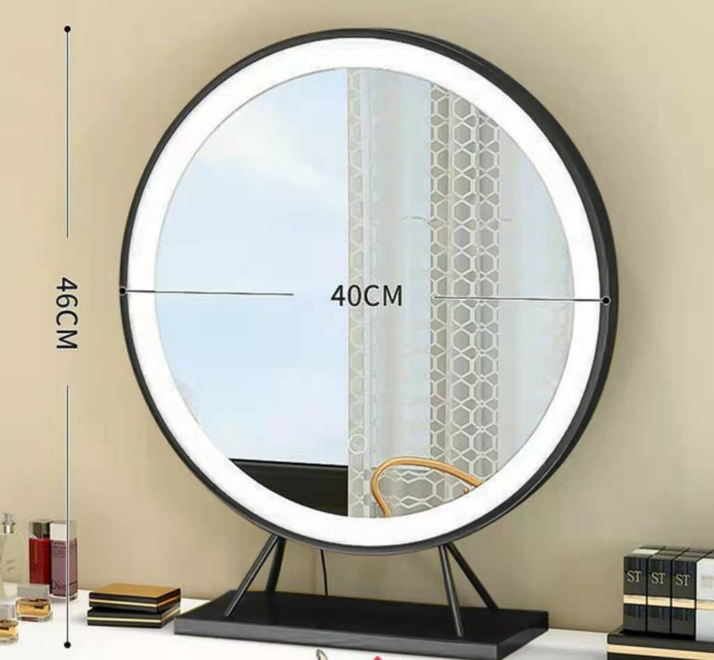 large round dressing table mirror