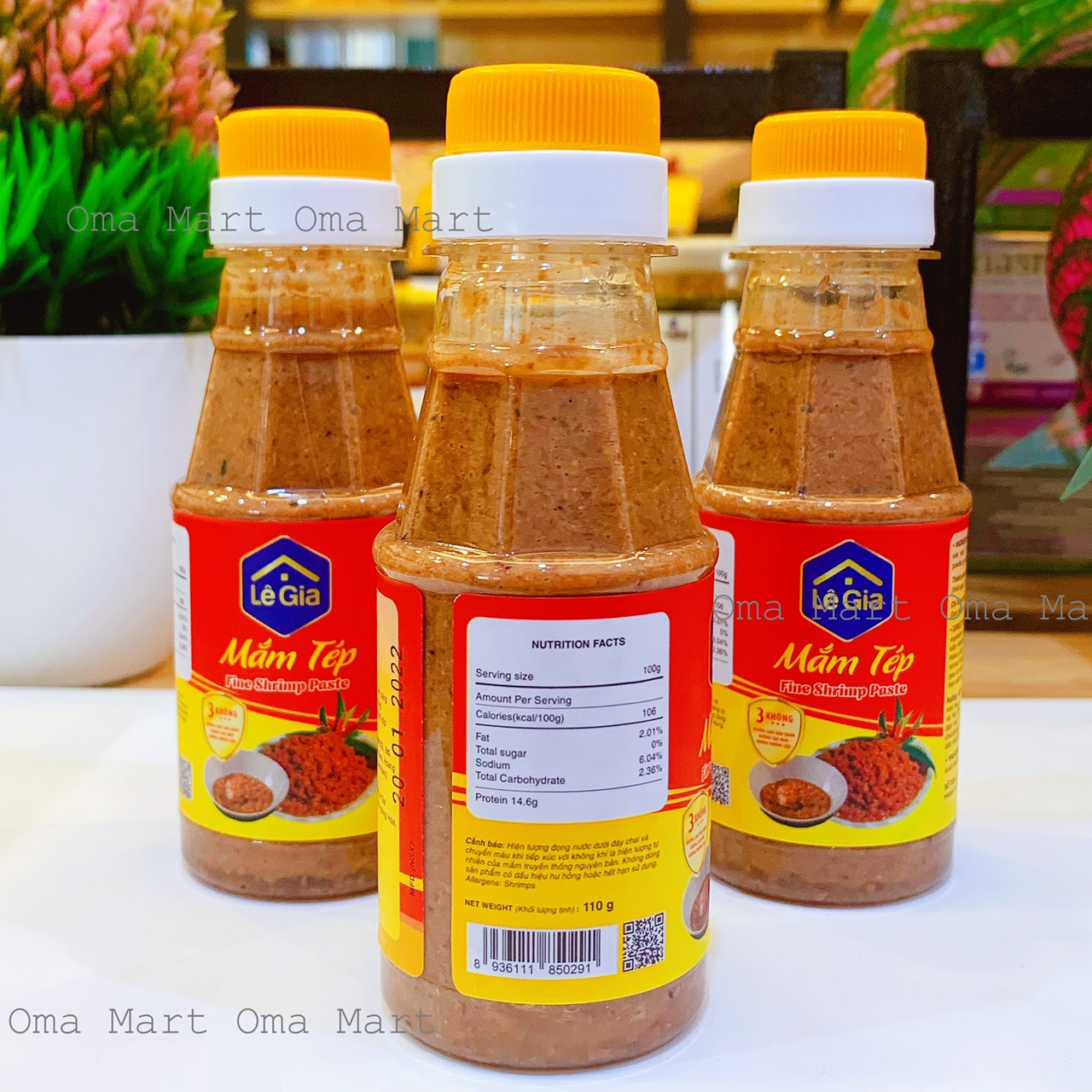 Mắm tép ngon Lê Gia 110g (quy trình chuẩn HACCP, ISO 22000)