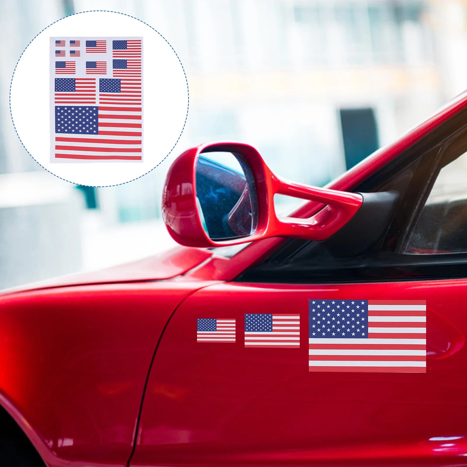 【Exclusive Limited Edition】 American flag sticker stripe USA patriotic stars decal window car festival