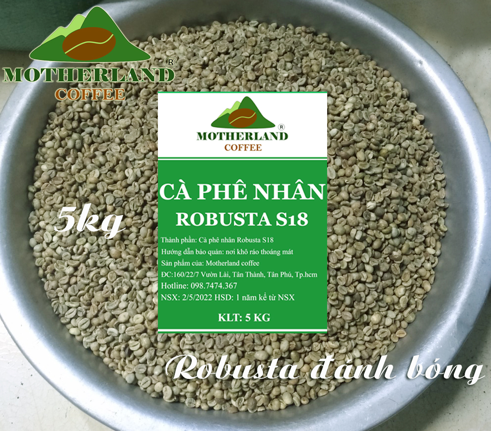 5kg Cà Phê Nhân Robusta S18 vụ mới 2023