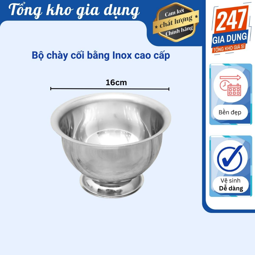 Bộ cối chày bằng Inox cao cấp