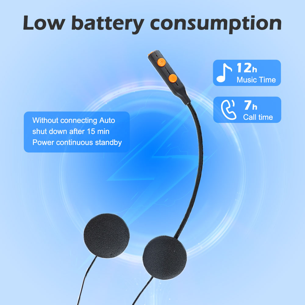 Aitemay Motorcycle Bluetooth 5.0 Stereo Headset Universal Headphone Wireless Earphone