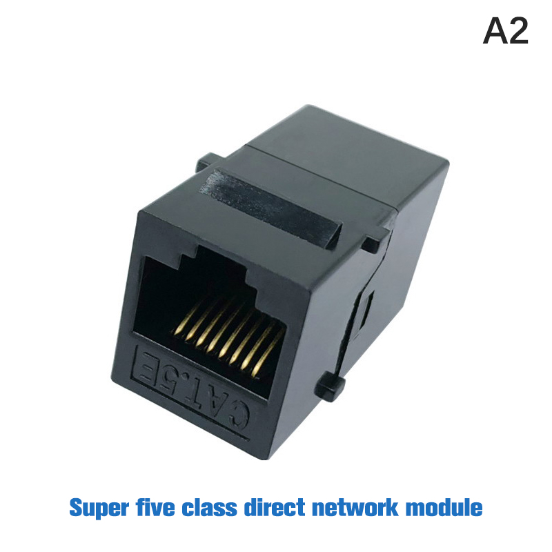 Wuyangmin RJ45 nối Cat6 thẳng thông qua mô-đun mạng thông tin ổ cắm CAT5E jack cắm khớp nối nội tuyến Bộ chuyển đổi cáp Ethernet giắc cắm Keystone