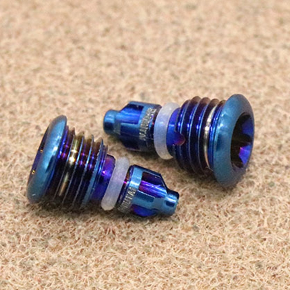 2pcs bike brake lever bleed screws titanium alloy bolts with o-ring for magura mt2 mt4 mt5 mt7 mt8 bike