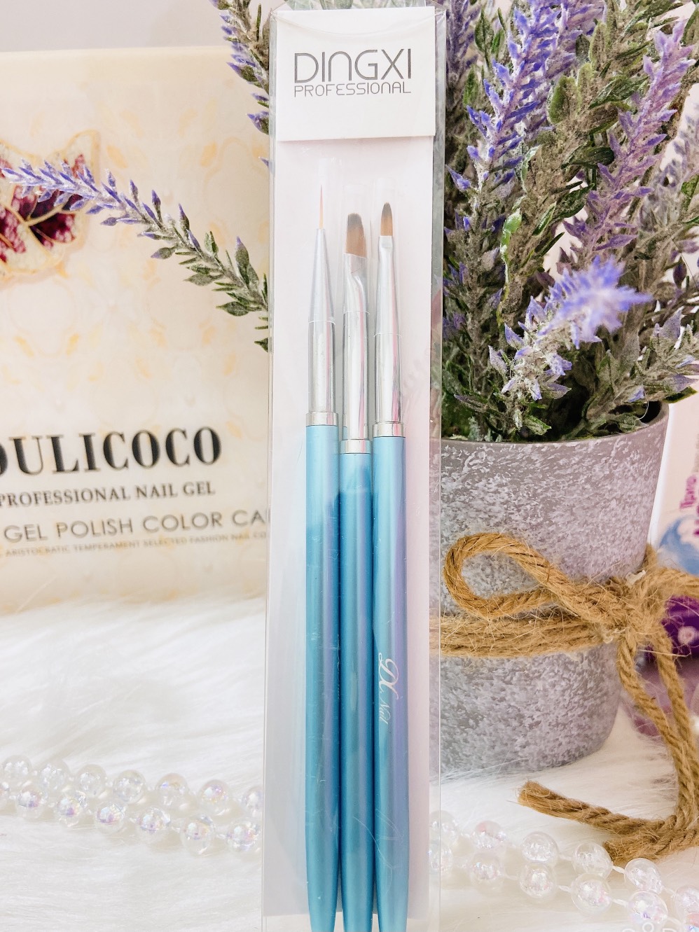 Sét cọ dingxi 3 cây cọ nét, cọ hoa cúc, cọ đắp gel dành cho Nail