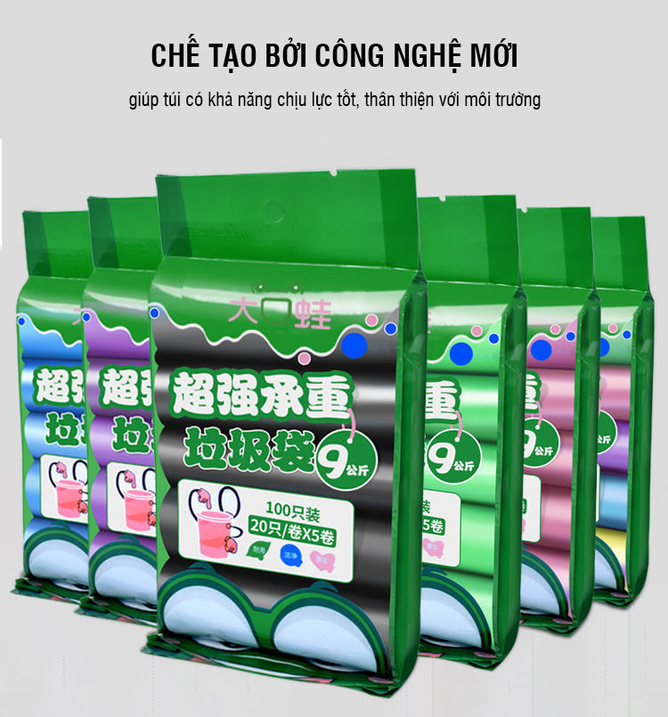 Combo 5 túi rác đen mini tự phân hủy dạng cuộn
