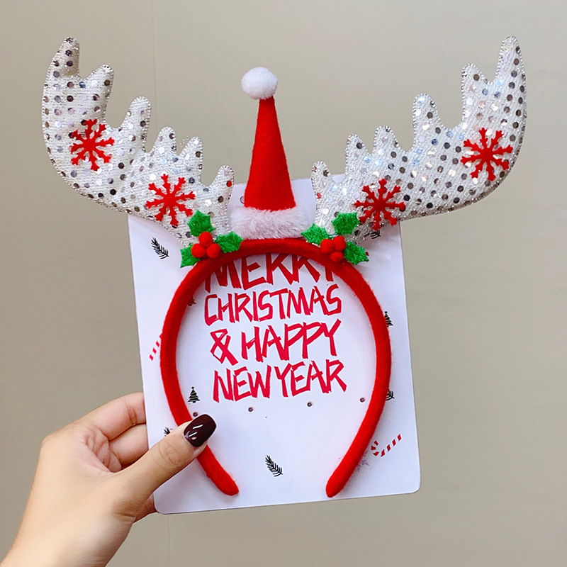Cài noel, cài tóc giáng sinh, đồ noel hóa trang, phụ kiện cài tóc xinh đẹp, bờm tóc gấu