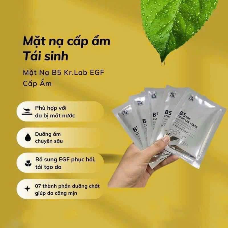 Mặt nạ phục hồi da B5 EGF Complex Mask Kr.Lab Hàn Quốc - (10 MIẾNG).