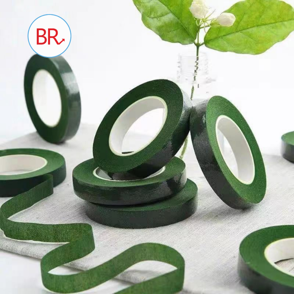 Cuộn băng keo sáp quấn cành hoa trang trí handmade - Băng dính sáp cuốn, ruy băng giấy nguyên liệu làm đồ thủ công 02058 siêu thị ngọc thịnh